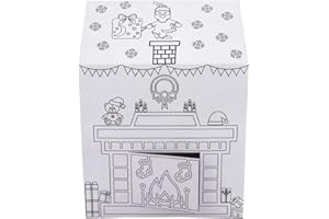 ColorJo “Santa is Coming” Color Your Own Playhouse - Spread The Joy and Wonder of Christmas by Your Creativity and Imagination. Best Kids Art & Craft for Holiday Season, Perfect Coloring Toy 3+