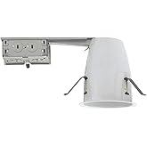 NICOR Lighting 4 inch Remodel Housing, Line voltage, Non-IC (19001AR) , White
