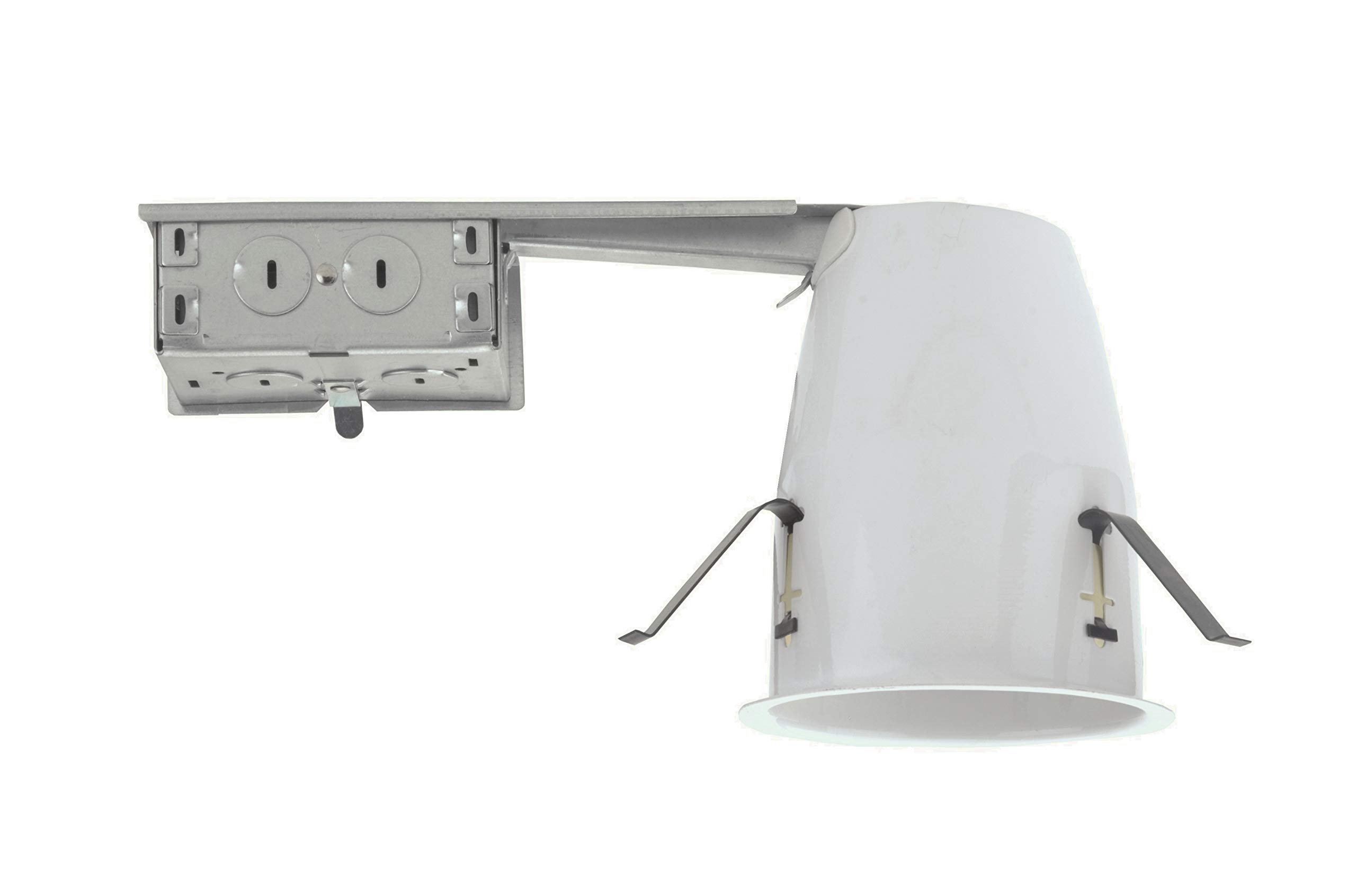 Photo 1 of NICOR Lighting 4 inch Remodel Housing, Line voltage, Non-IC (19001AR) , White