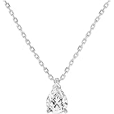 PAVOI 14K Gold Plated Cubic Zirconia Diamond Pendant Necklace for Women | Adjustable Slider