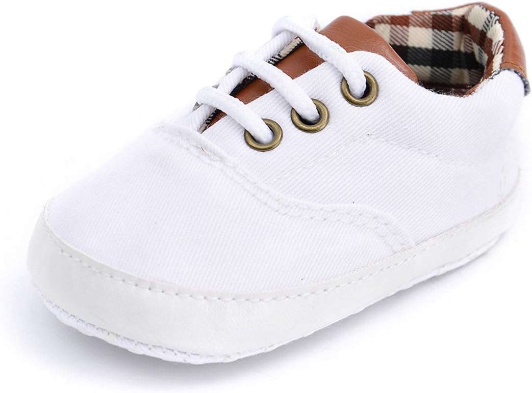 ENERCAKE Baby Boys Girls Shoes Toddler High-Top Ankle Canvas Infant Sneakers Soft Sole Newborn First Walkers Crib Shoes