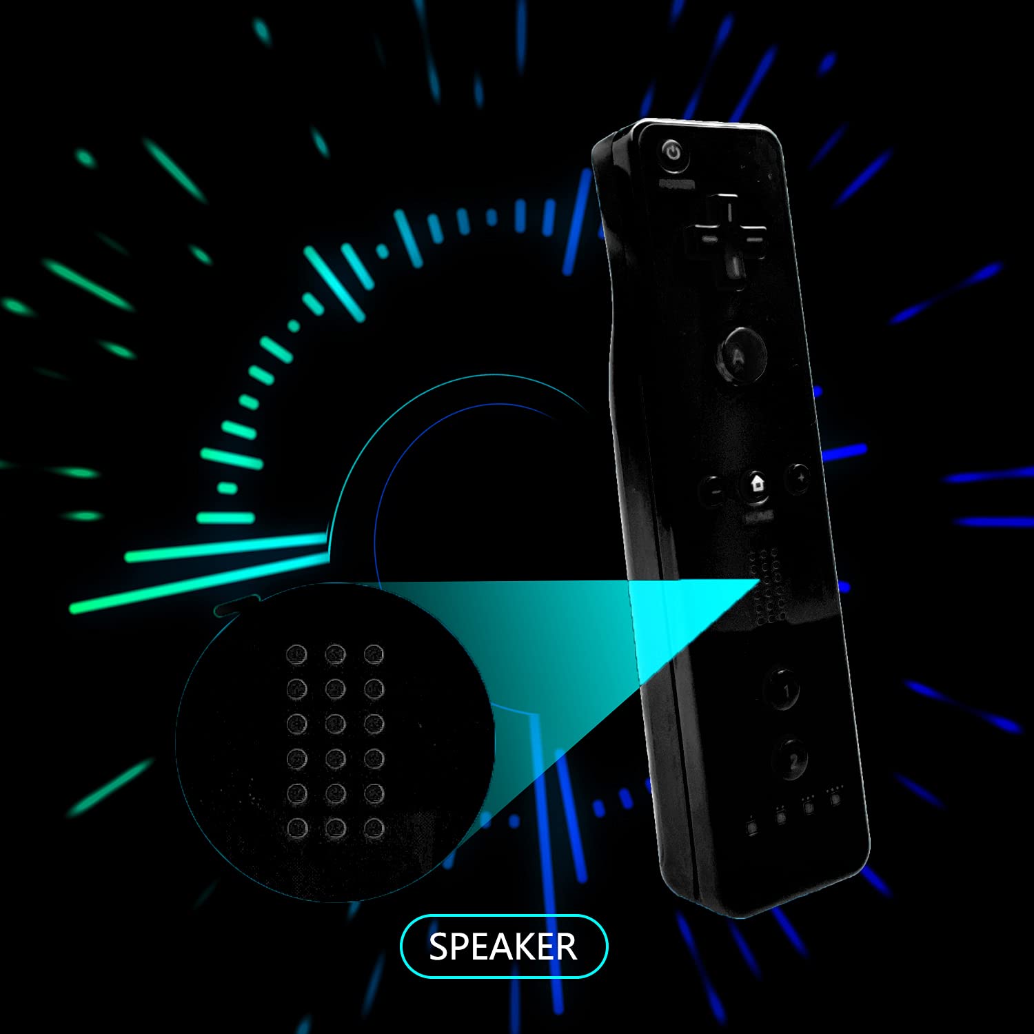 Burcica Controller for Wii Remote and Nunchuck, Wireless Controllers Compatible with Wii/Wii U with Silicone Case and Wrist Strap (Black)