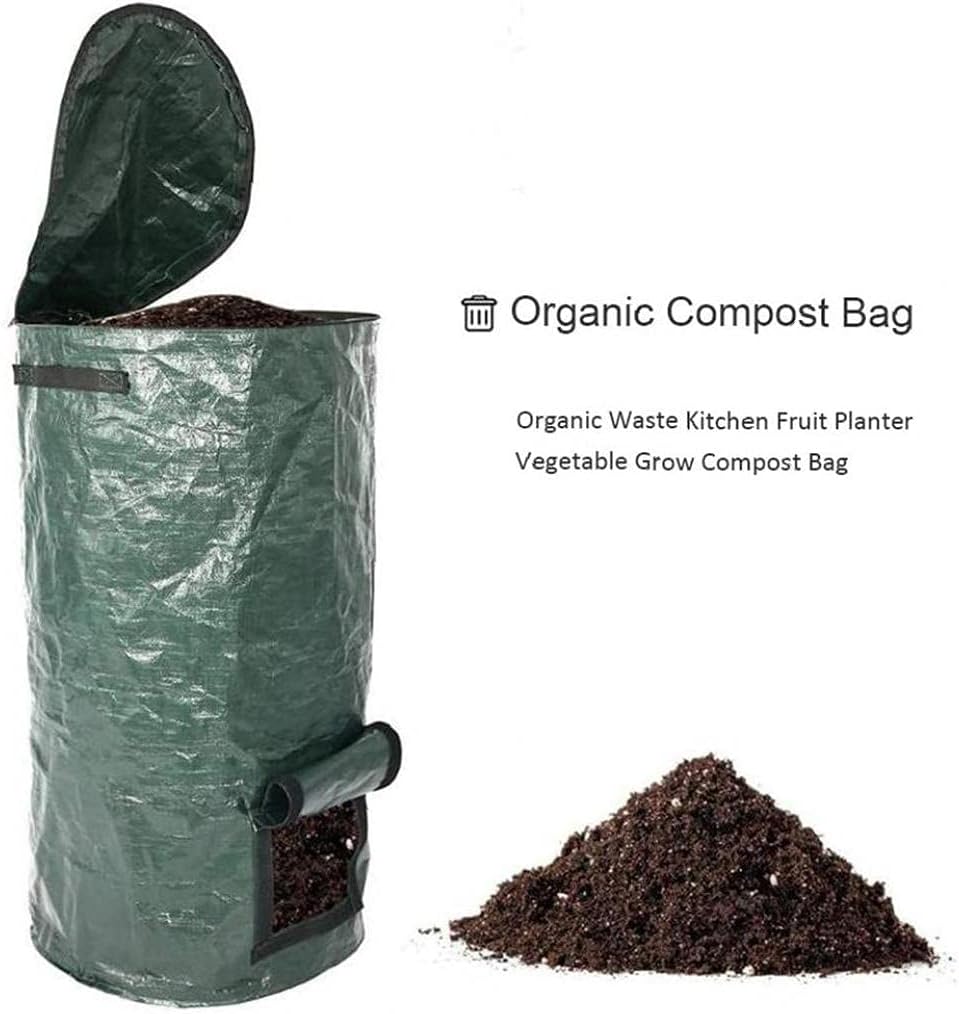 Garden Compost Bag, Composter Bin Pe Environmental Homemade Organic Ferment Waste Disposal for Yard: Kitchen & Dining