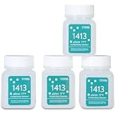 1413 &mu;S/cm Calibration Solution Conductivity Salt Standard Buffer Solution | EC Buffer Liquid for Salinity Tester, EC Meter, TDS Meter, 4 in 1 Multi-Parameter Tester Calibration, 4 Bottles of 50mL