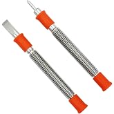 2-Piece Hammerless 5/16-Inch Cold Chisel and 1/8-Inch Center Punch Set | Spring Loaded Rivet Removal Set for Metal Wood