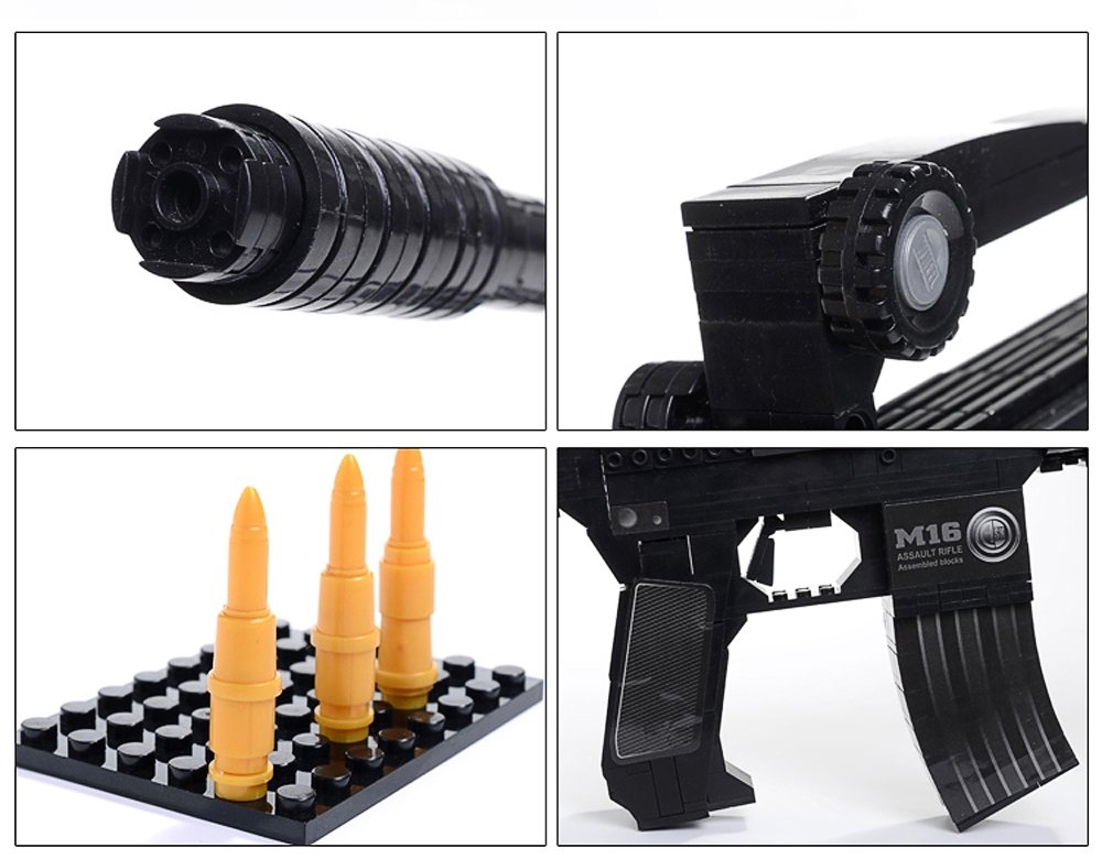 AlanWhale Army Model M16 Assault Rifle Toy Gun Building Kit 22607 Buy