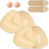 Double Sided Sticky Bra Push Up Inserts 2 Pairs Reusable Invisible Lift Adhesive Backless Strapless Bra Pads for Bikini