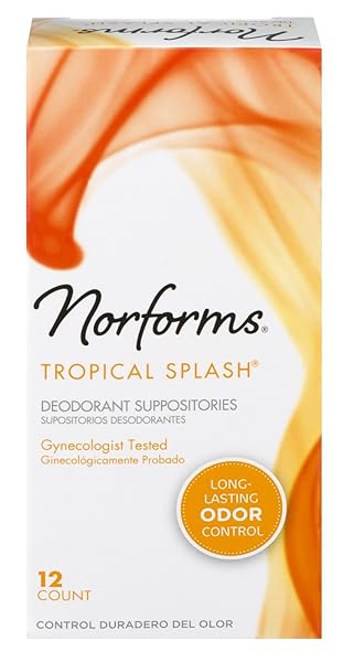 NORFORMS SUPPOSITORIES TROPICAL SPLASH 12 COUNT (2 PACK)