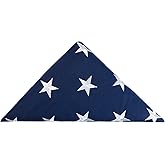 SYII Veteran Memorial Flag, 5x9.5 FT Cotton American Flag, Heavy Duty USA Burial Casket Flags 5x9.5 Ft (Banner not Pre-Folded), with 2 Brass Grommets, USA Military Flags for Display Case