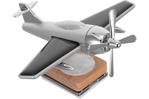 VOSAREA Car Essential Oil Diffuser Solar Airplane Car Diffuser Wooden Base Fragrance Aromatherapy Diffuser Desk Ornaments for