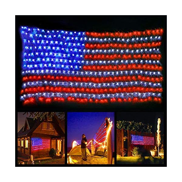 xtf2015 Led Flag Net Lights of The United States, Waterproof American