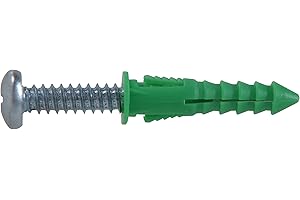 The Hillman Group 5109 Hillman 1/4 in. Dia. x 1-1/2 in. L Plastic Pan Head Ribbed Anchor 4 pk, No Size, No Color