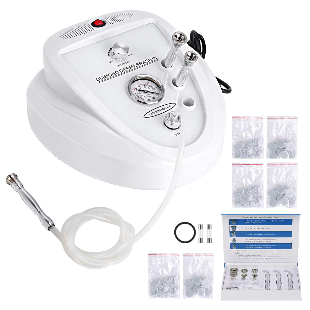 Diamond Microdermabrasion Machine, MYSWEETY 65-68cmHg Suction Power Professional Diamond Equipment for Home Use Skin Peeling Skin Lift Tighten Beauty Machine : Beauty