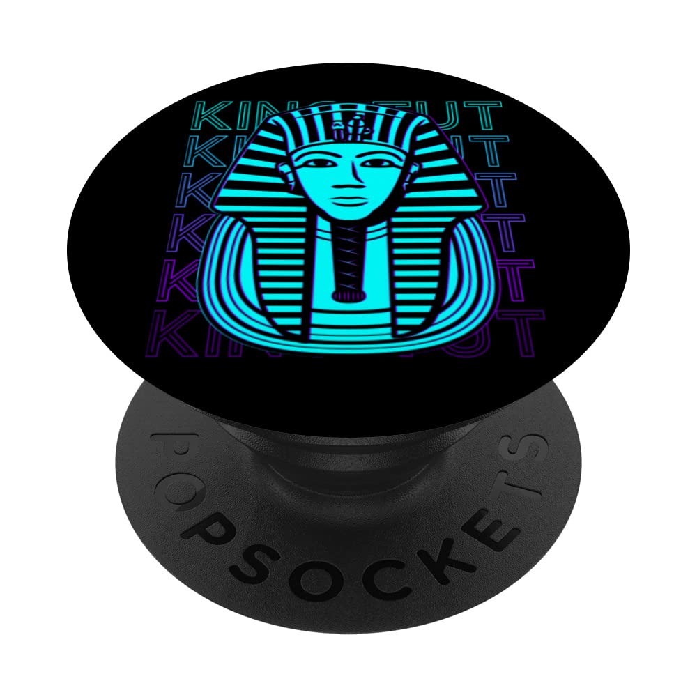 King Tut Tutankhamun Egyptian Pharaoh Ancient Egypt Retro PopSockets Swappable PopGrip