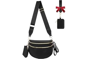 BURSKIT Bum Bag Crossbody Bags for Women Fashion Waist Packs Large Fanny Packs Belt Bag Checkered Purse Handbags Wallets Purses Trendy Shoulder Bag (Black-new, One Size)