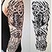 Adecco LLC 8 Sheets Full Arm Temporary Tattoos, Extra Large Fake Tattoos For Men and Women, Waterproof Body Art Stickers 19
