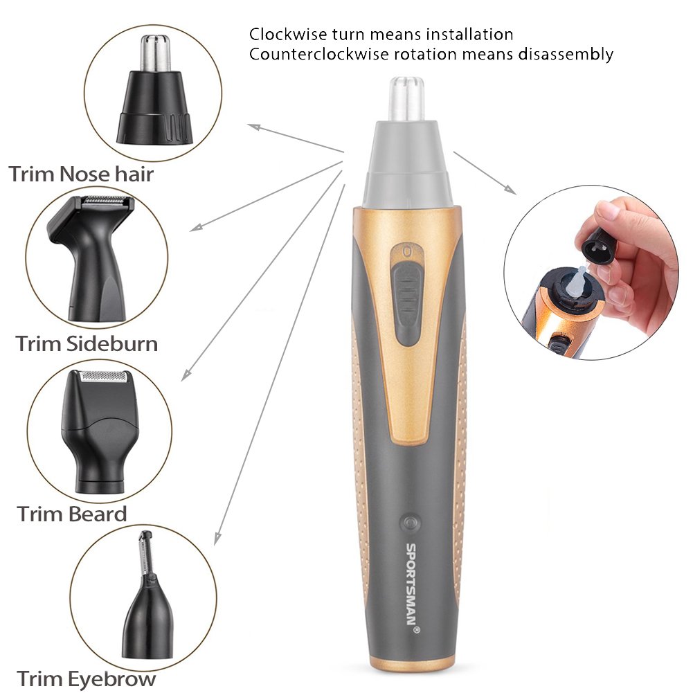 Nose Hair Trimmer 4 in 1 Nose Trimmer Professional Ear, Eyebrows