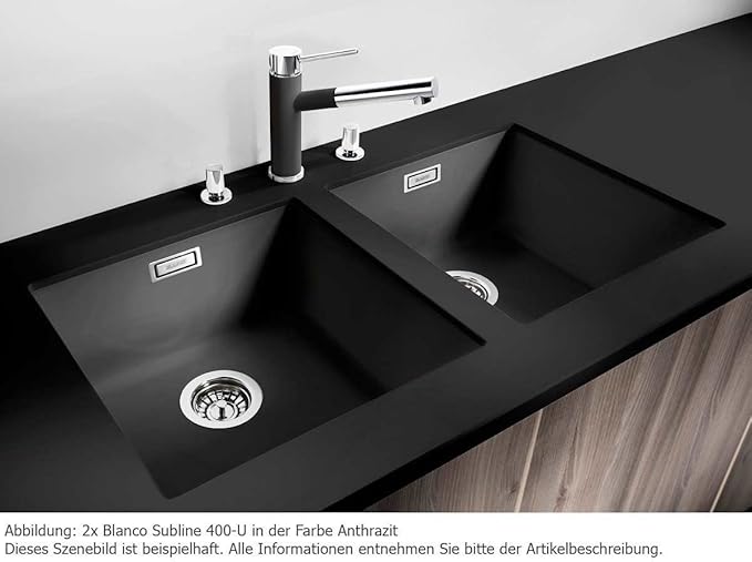 BLANCO BLANCOSUBLINE 400-U SILGRANIT® Unterbauspüle Alumetallic