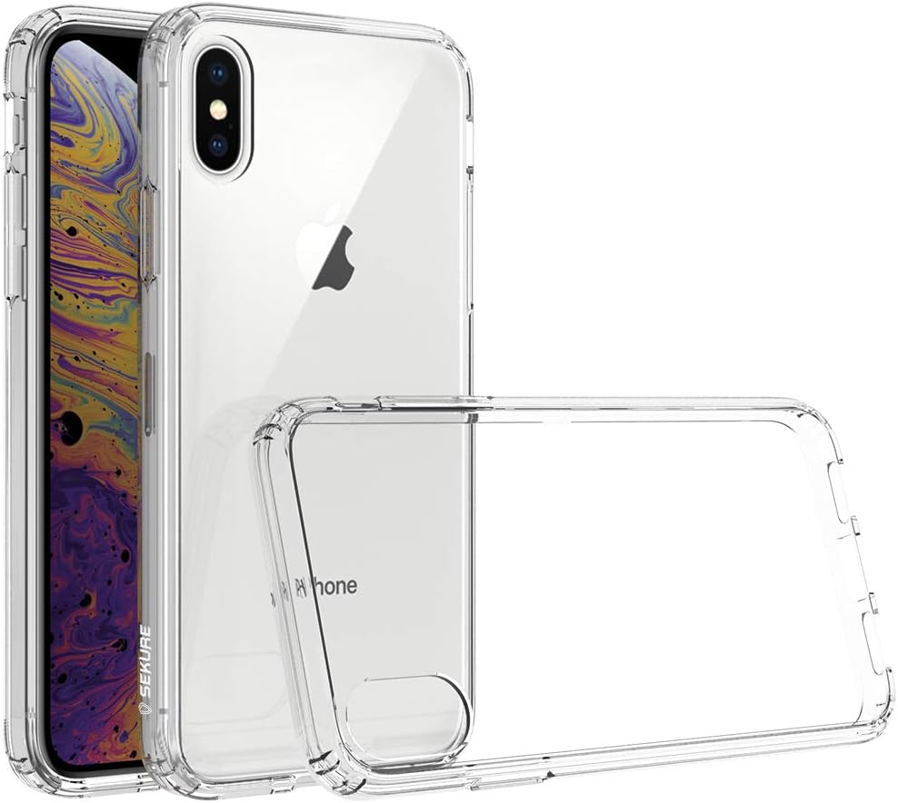 Sekurein Hybrid Air Bumper Case for iPhone Xs (Crystal Clear)