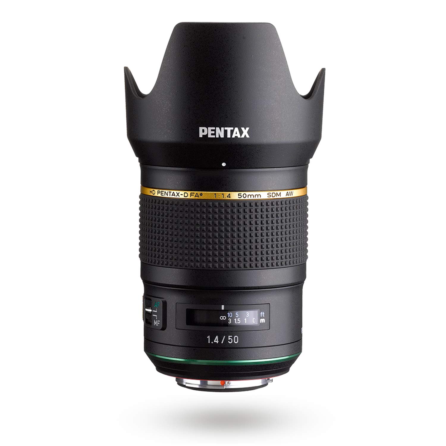 Pentax HD PENTAX-D FA50mmF1.4 SDM AW Lente estándar de enfoque único Lente serie Star de nueva generación Imágenes extra nítidas y de alto contraste Imágenes libres de destellos y fantasmas, Negro