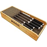 ArtBeek Knife Drawer Organizer Bamboo Insert Dock, 15'' Kitchen Steak Knives Holder Organizers Block for Drawer in Storage Organization
