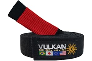 Vulkan BJJ Belt for Men & Women – IBJJF Approved Jiu Jitsu Belt with Rank Bar – Durable Martial Arts Gi Belt