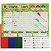 Magnetic Reward Chart Set Includes: 20 Magnetic Chores, 210 Magnetic Stars & 4 Color Dry Erase Markers & Dry Erasable Behavior Chart Board 16 x 12, Magnetic Backing For Fridge + Hanging loop for Wall,
