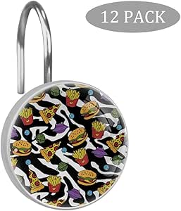 Hamburguesa de pizza linda y papas fritas en estampado de cebra de los