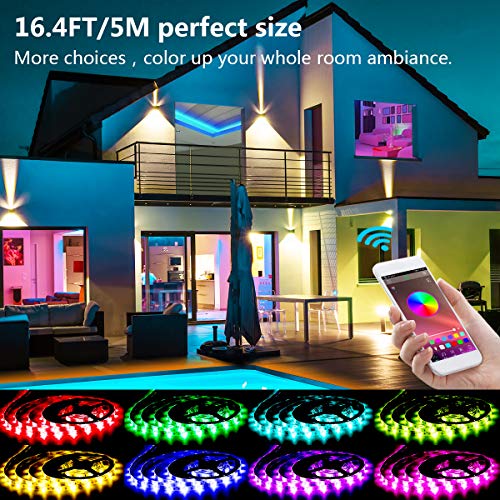 LED Strip Lights, KIKO Smart Color Changing Rope Lights 16.4ft/5M SMD