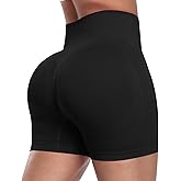 NORMOV Workout Butt Lifting Shorts Women,Seamless High Waist Scrunch Booty Gym Shorts