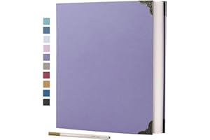 Vienrose Photo Album Self Adhesive 40 Pages Hardcover DIY 3 Ring Scrapbook Photo Albums for Kids Wedding Baby Family Purple