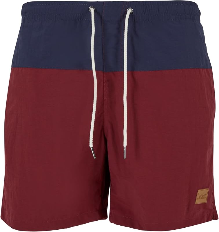 Homme Block Swim Shorts de bain, Nvy/Burgundy, M EU