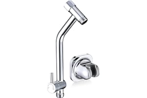 G-Promise Metal Shower Diverter, Handheld Holder Included, 3-Way Diverter for Handheld and Fixed Shower Head ∣3-Settings Universal Bathing System Replacement Part (Chrome)