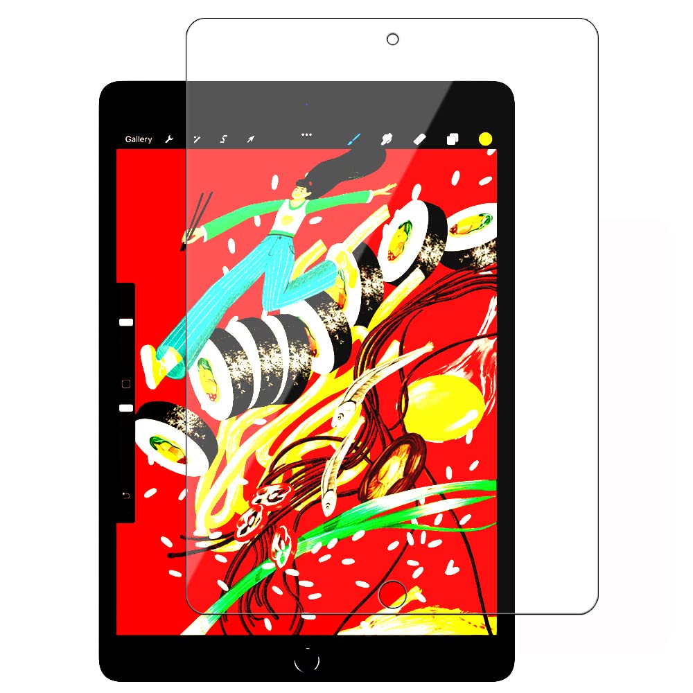 RISE フィルム iPad 9世代 用 ガラスフィルム ブルーライトカット 93% iPad 第9世代 2021 iPad 10.2 / 第8世代 2020 / 第7世代 2019 10.2インチ 用 保護フィルム 強化 ガラス 高透過 高光沢 日本製 旭硝子 硬度9H 2.5Dラウンドエッジ 自動吸着 気泡ゼロ 飛散防止 指紋防止 撥水撥油 3D タッチ For iPad 10.2 (9世代/8世代/7世代)商品画像