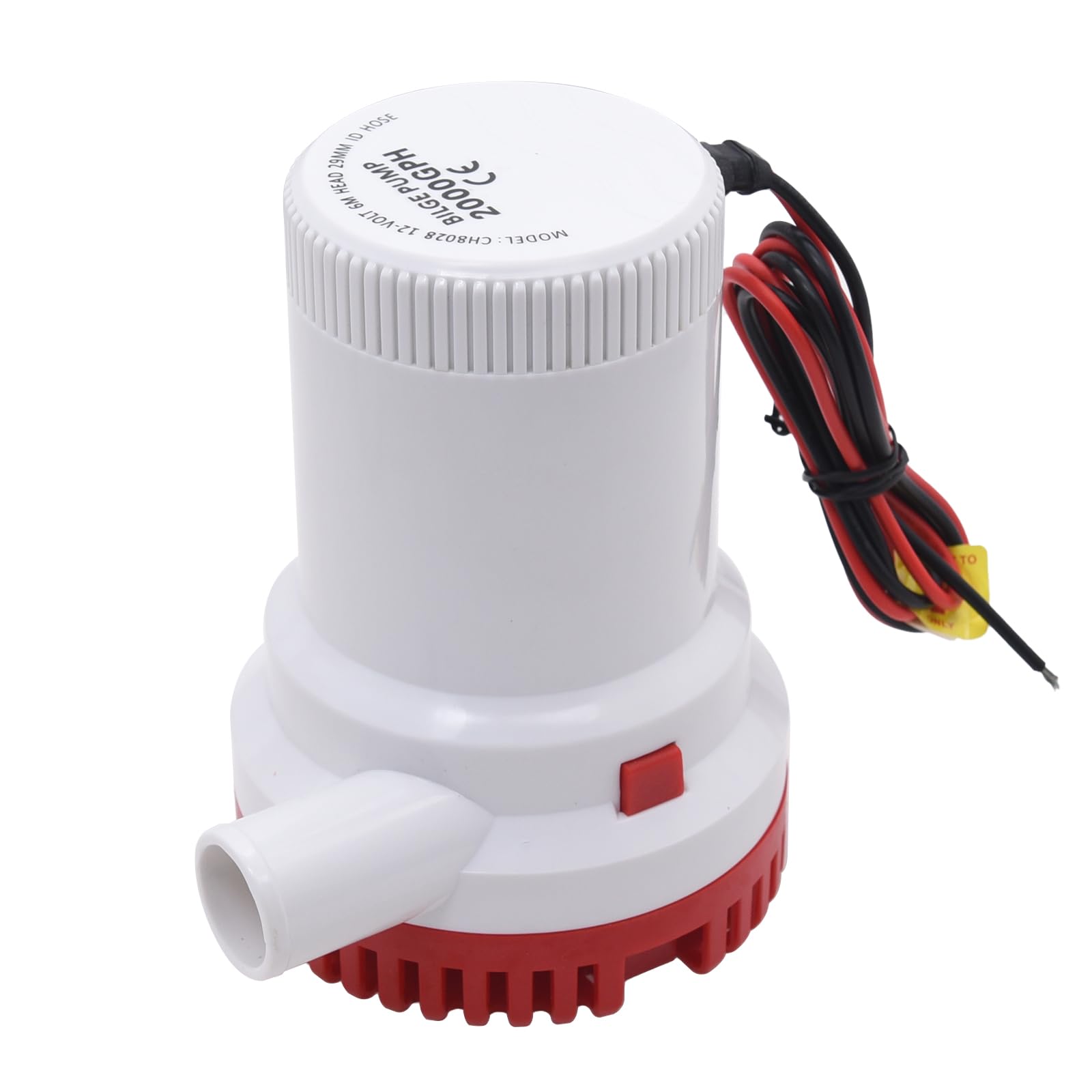 KAOLALI Bilge Pump 12V 2000GPH Electric Bilge Pump 1-1/8" (29mm) Submersible Water Pump for Boats Marine Yacht Ponds Pools