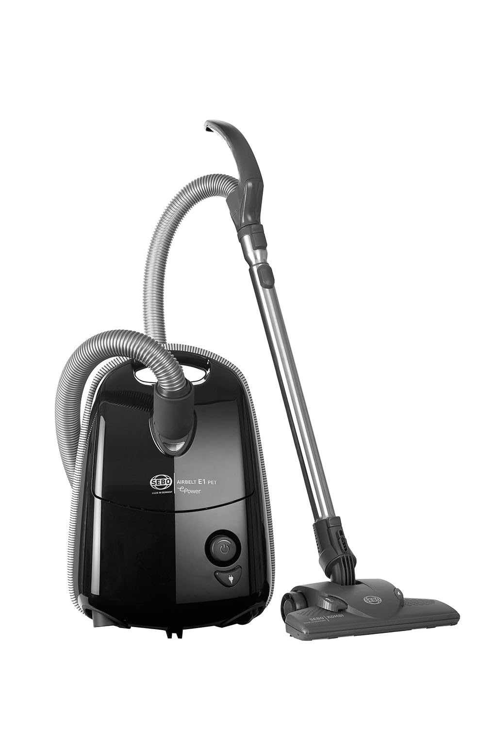 SEBO 92620GB Airbelt E1 Pet +Boost, Cylinder Vacuum, Black, 5.3kg