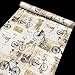 Yifely Shabby Chic Bikes Furniture Paper Self-Adhesive Shelf Liner Drawer Locker Sticker 17.7 Inch by 9.8 Feet Multicolor