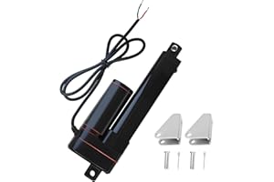 JQDML 4 Inch High Speed 1.34"/sec Linear Actuator 12V 88lbs/400N IP65 Waterproof Linear Motion Actuator with Mounting Brackets