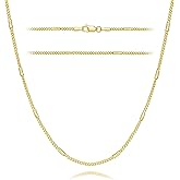 iSunat 14K Gold Chain for Women 1.6mm Golden Cuban Link Chain for Mens Gold Necklace Waterproof Golden Necklace Subtle Elegance with a Twist Dainty Necklaces for Women 16,18,20,22,24in