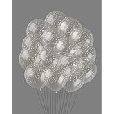 AnnoDeel 50 pcs Clear Star Round Latex Balloons, 12inch Clear Trransparent Balloons for Baby Shower Brithday Wedding Party Balloon decoration