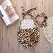 Baby Girls Halter Leopard Printed one-piece+Hairband Bodysuits Clothes Outfit , Leopard, 0-6 Months