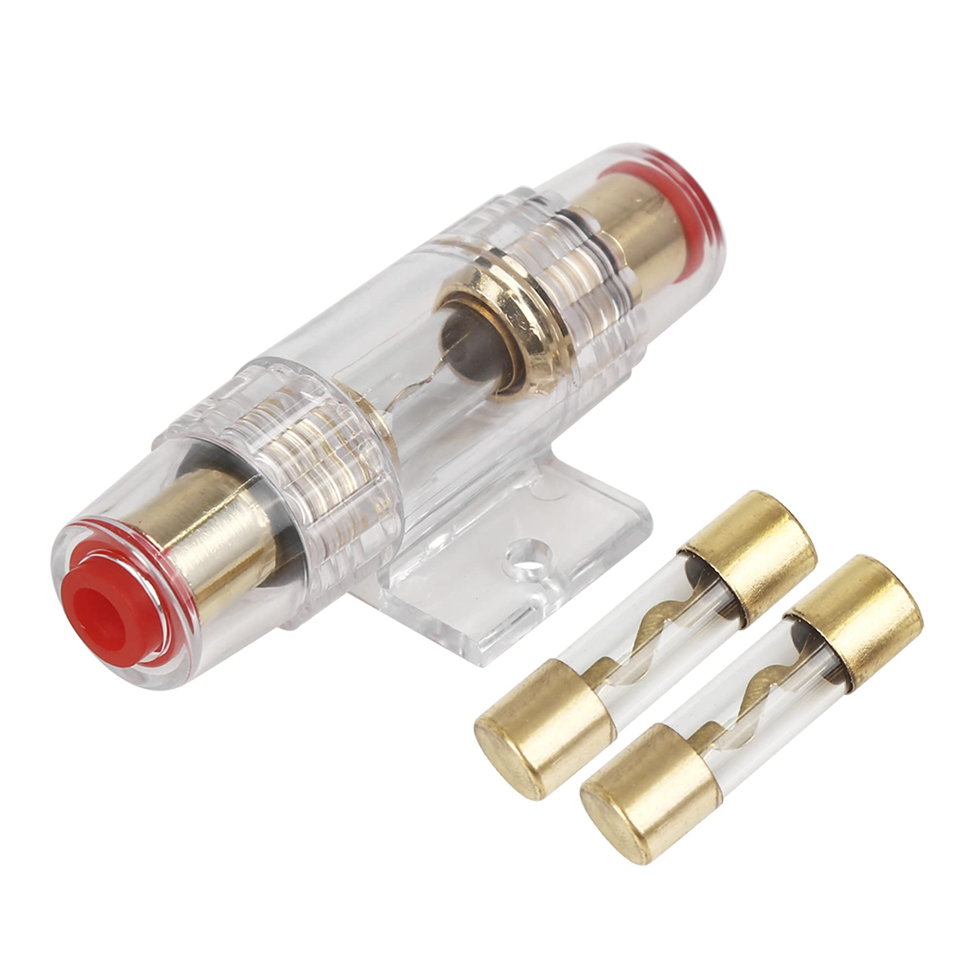 X AUTOHAUX 4 6 8 Gauge AWG Inline Fuse Holder with 20A AGU Fuses for Car Auto