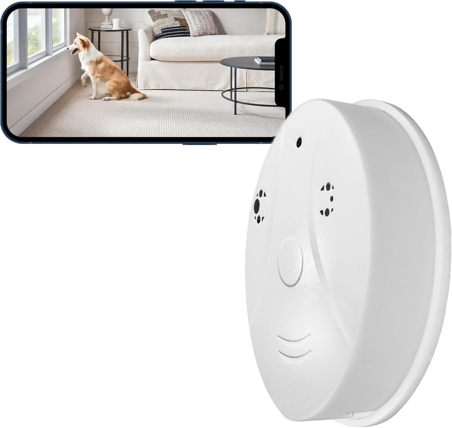 Wireless Security Camera ，Indoor Camera Smoke Dome Surveillance System with Night Vision,Motion Detection, for Home Business, Baby Monitor