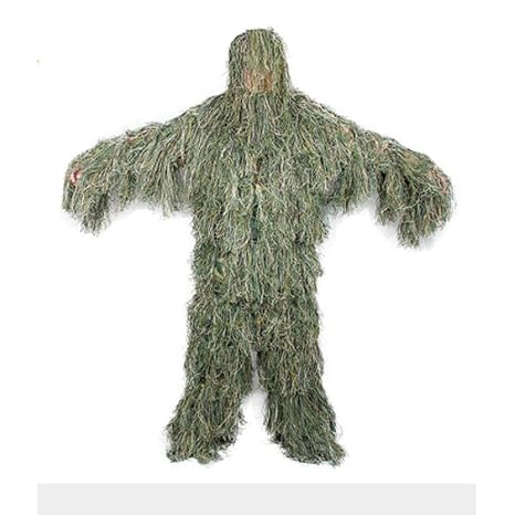 SEIGNEER Erwachsenen 3D Tarnanzug Ghillie Anzug Dschungel Woodland Camouflage Kleidung Taille Verstellbar