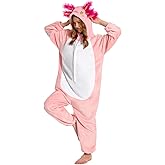 OLAOLA Adult Onesie, Animal Halloween Costume, Unisex Onesies Plush Cosplay Pajamas One-Piece Sleepwear