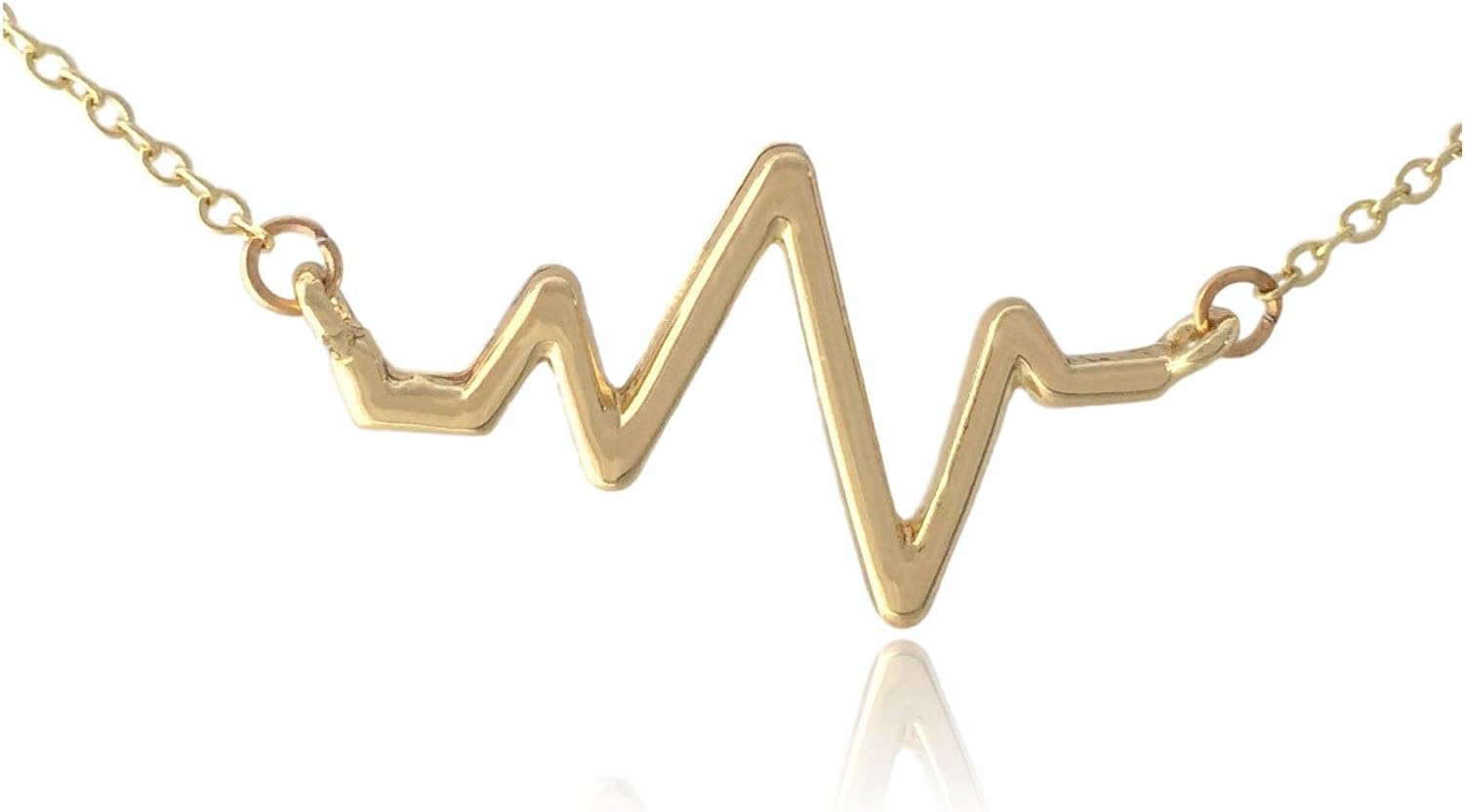 Clayton Online Sales IncCOS (TM) Heart Beat Pulse Plated Necklace (Gold Plated)