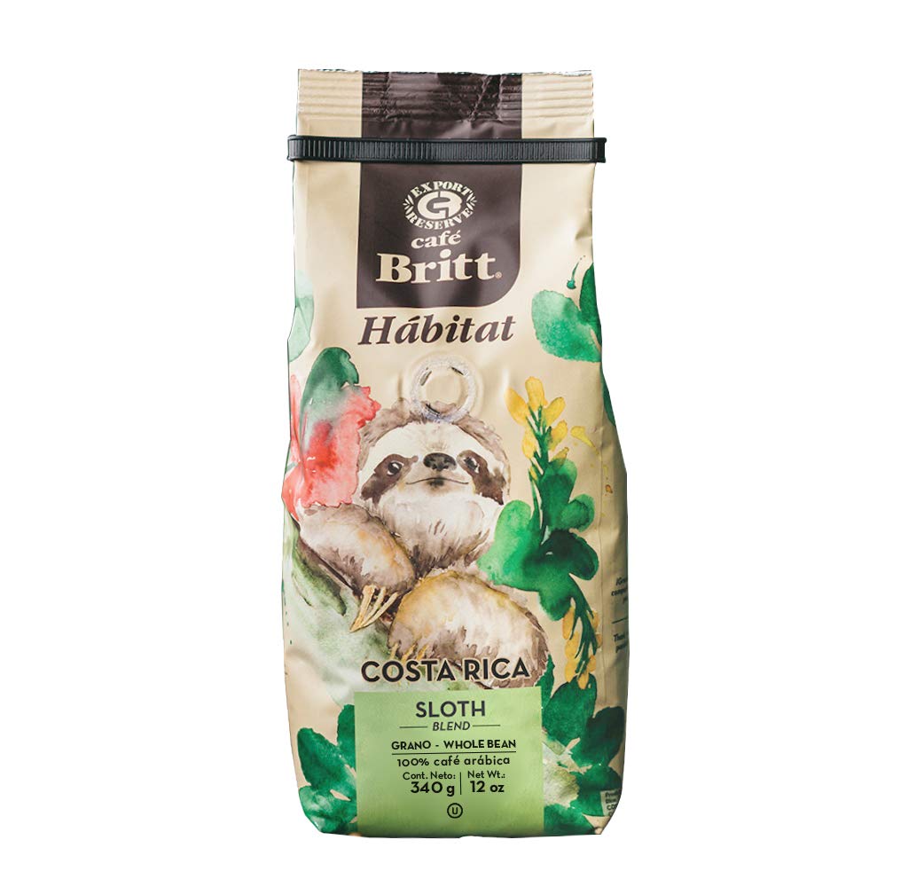 Café Britt® - Costa Rican Habitat Sloth Blend (340 G.) (1-Pack) Whole
