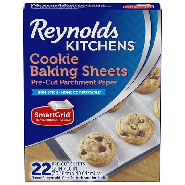 REYNOLDS KITCHENS COOKIE BAKING SHEETS, PRE-CUT BAKING PARCHMENT...