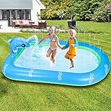 Ankuka Inflatable Sprinkler Pool Family Swimming