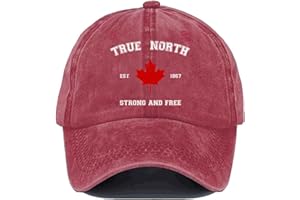 True North Strong and Free Hat Canada Strong Cap Men Women(Red) - w214
